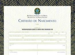 Certidão dos Cartório de Registro Civil